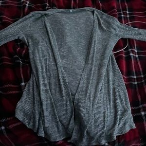 grey cardigan